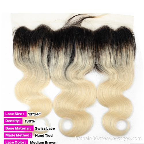 New fashion wholesale two tone human hair 1B 613 blonde color human hair bundles